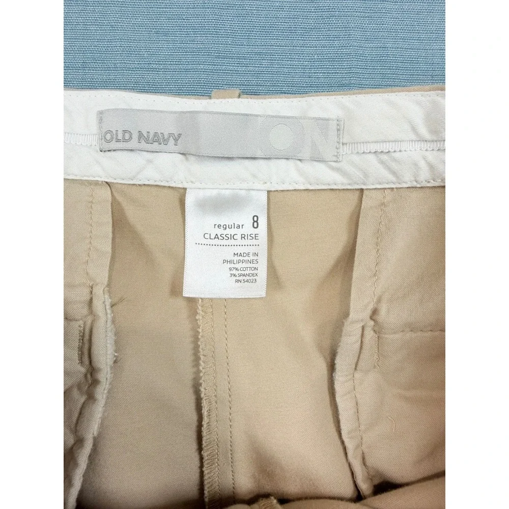 Old‎ Navy Womens Khaki Trousers Size 8 Tan Classic Rise Bootcut Chino Pants
